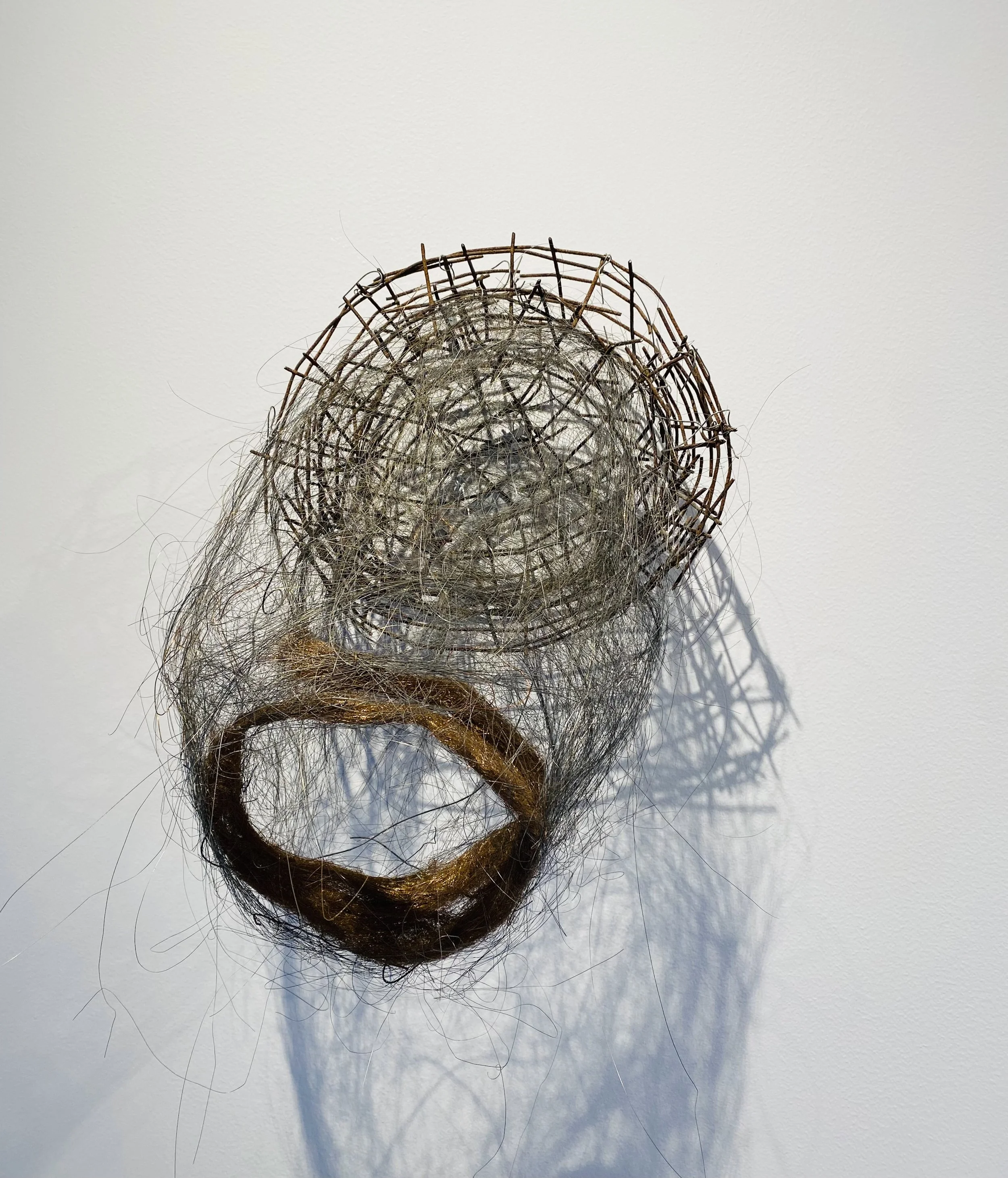 Ann Reichlin, Snare 1, 14" x 11" x 9.5", wire mesh and copper wire