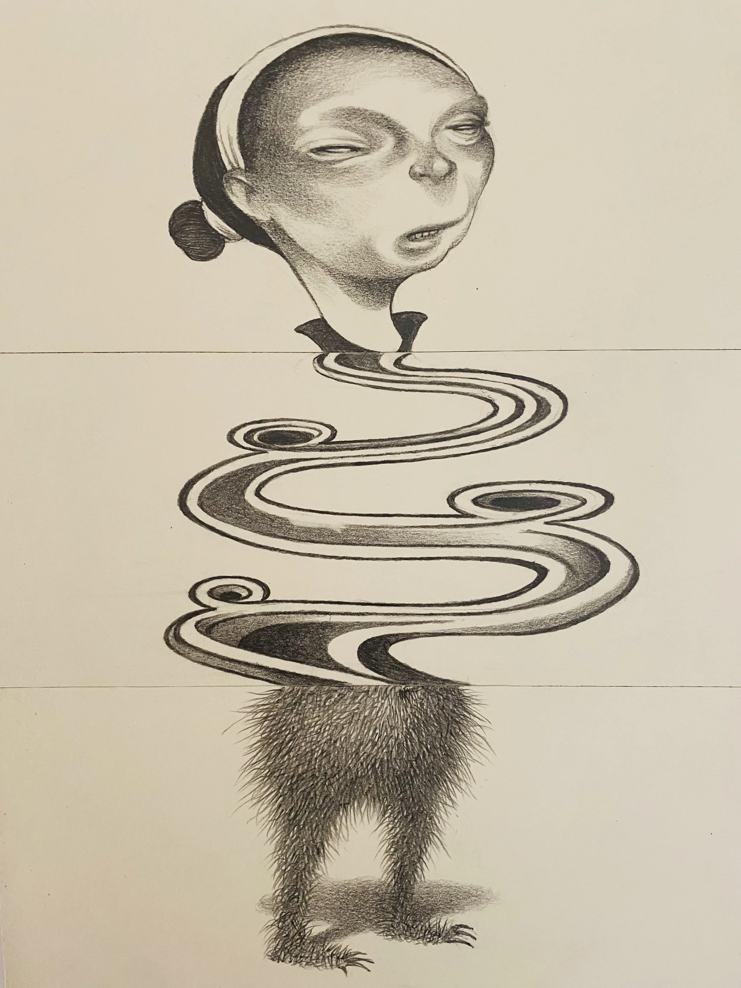 Jeff Quinn, Couldn't Call It Unexpected no. 11, 11" x 8 1/2", pencil on paper mounted on illustration board, 2024