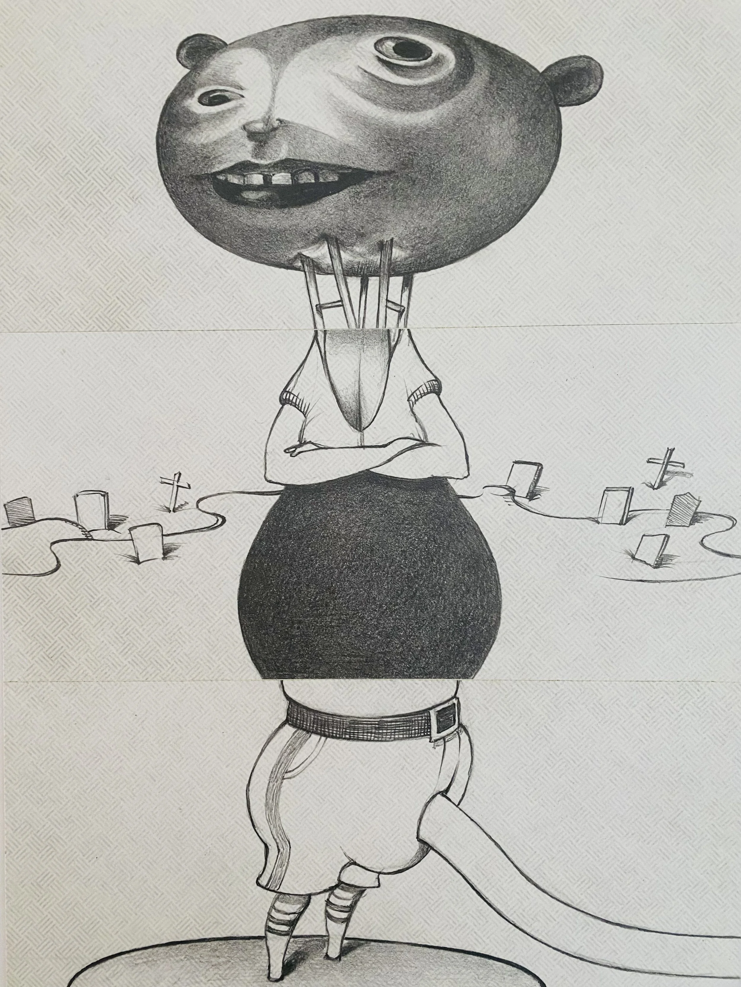 Jeff Quinn, Couldn't Call It Unexpected no. 1, 11" x 8 1/2", pencil on paper mounted on illustration board, 2024