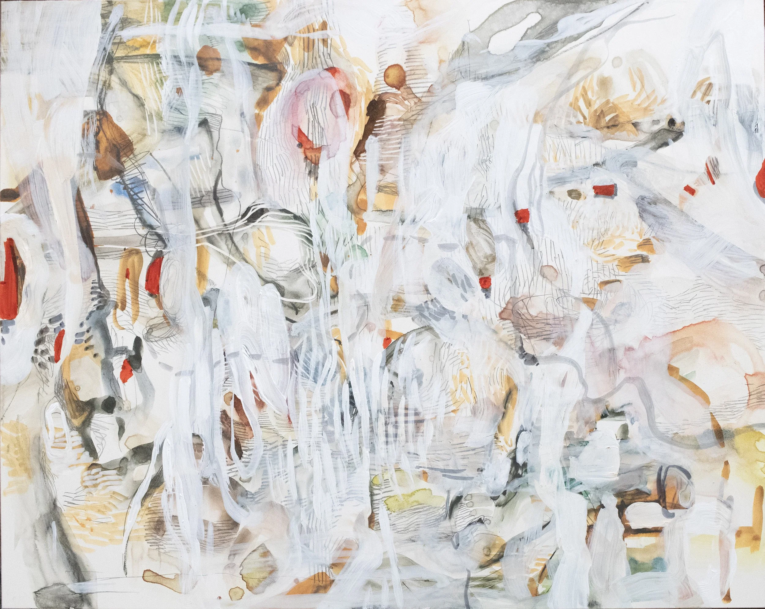 Masha Ryskin, If And How, 8" x 10", mixed media on panel, 2026