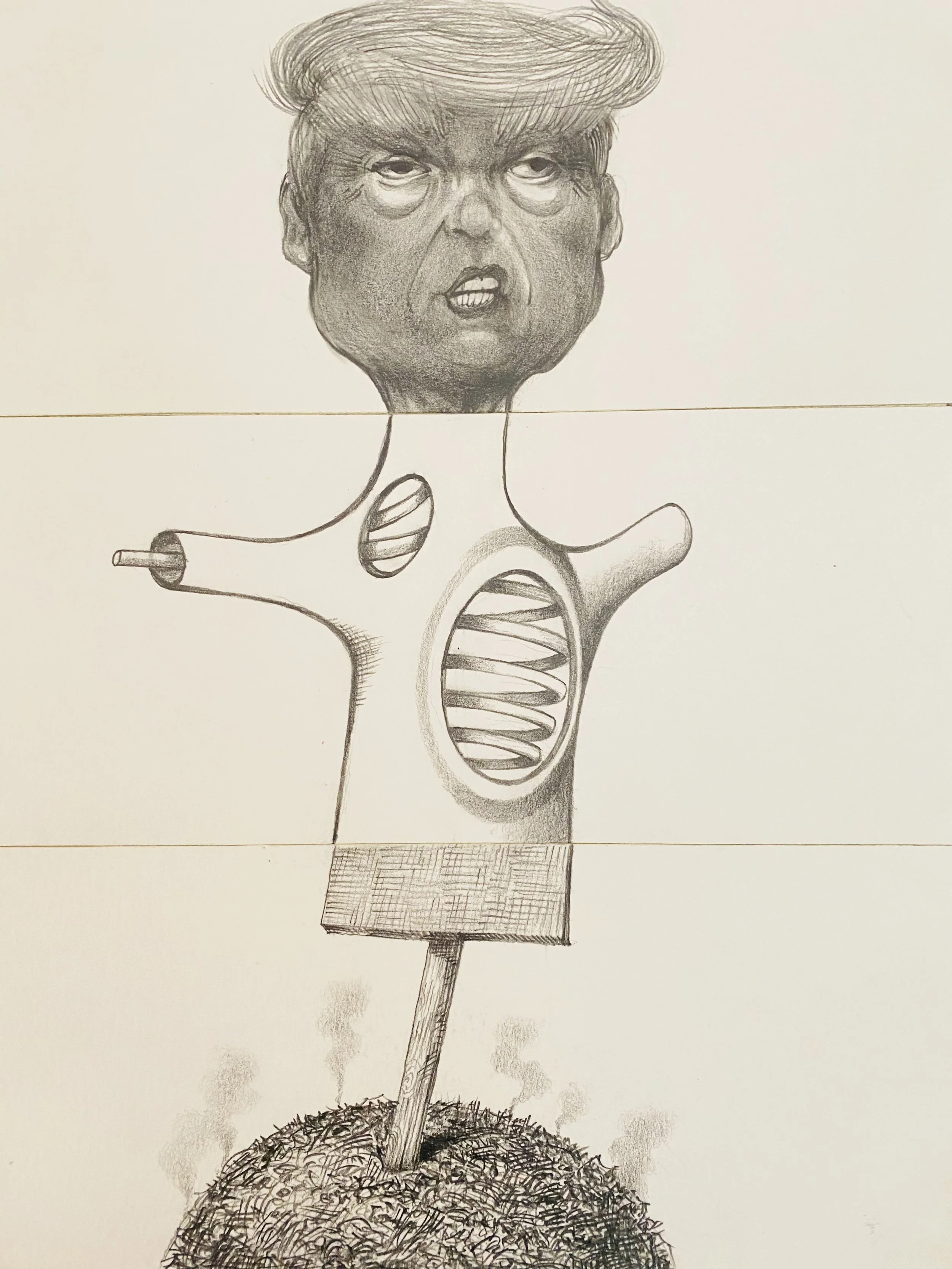 Jeff Quinn, Couldn't Call It Unexpected no. 13, 11" x 8 1/2", pencil on paper mounted on illustration board, 2024