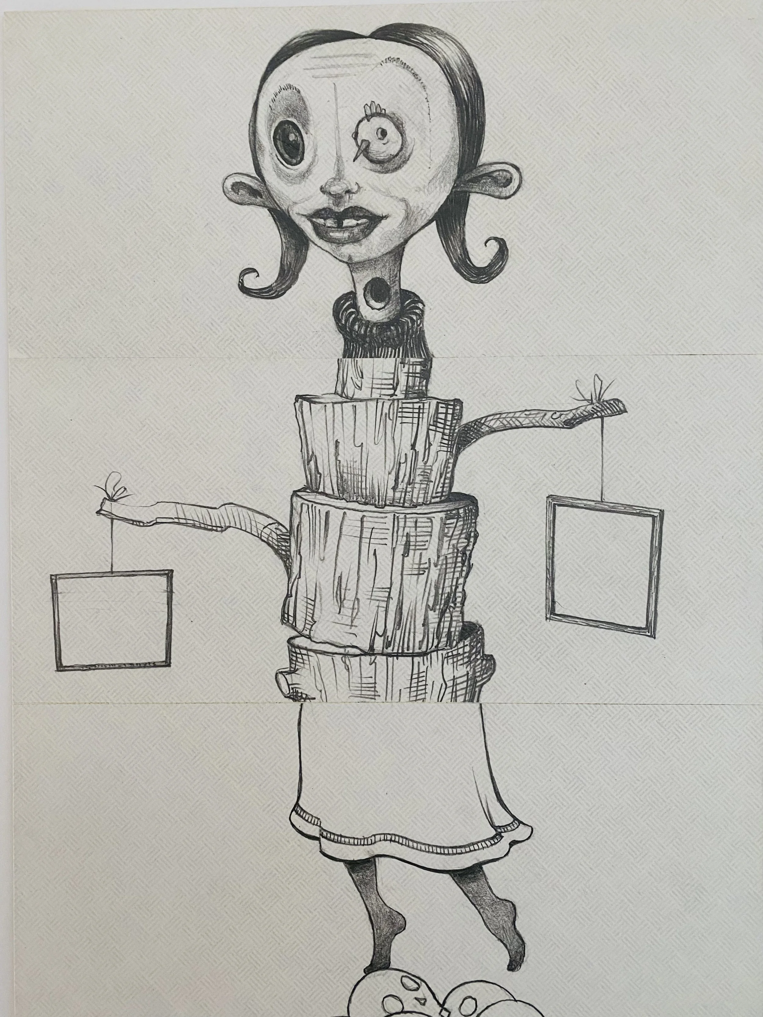 Jeff Quinn, Couldn't Call It Unexpected no. 6, 11" x 8 1/2", pencil on paper mounted on illustration board, 2024