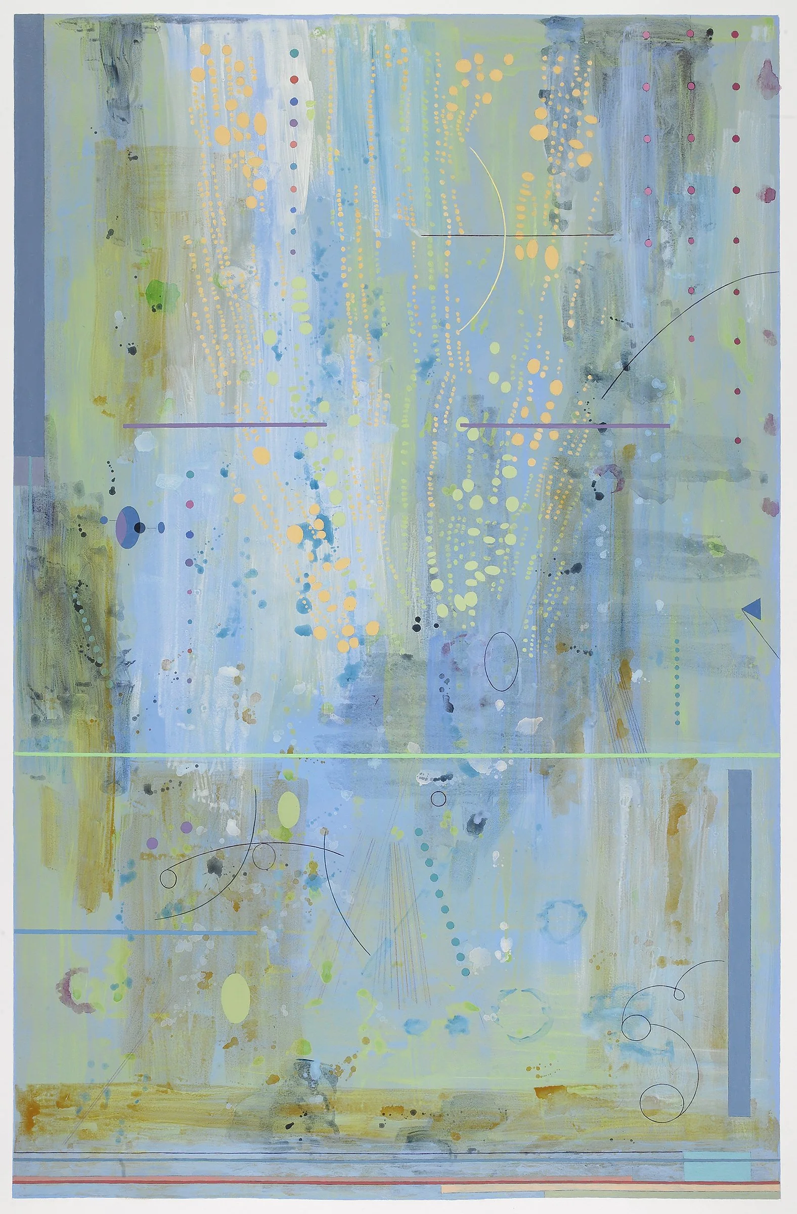 Deep Water, 46" x 32", acrylic on paper, 2022 / Sold