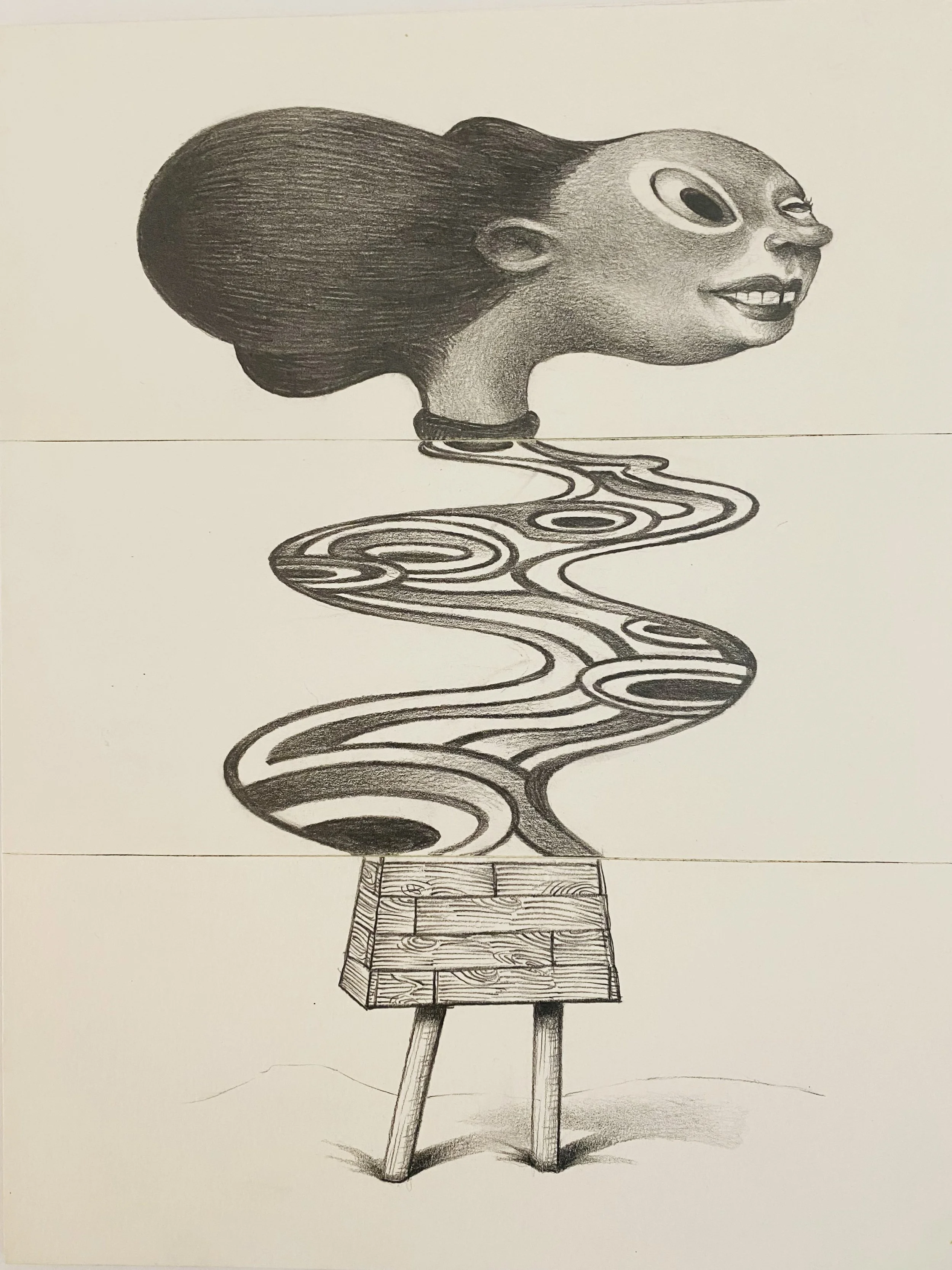 Jeff Quinn, Couldn't Call It Unexpected no. 5, 11" x 8 1/2", pencil on paper mounted on illustration board, 2024