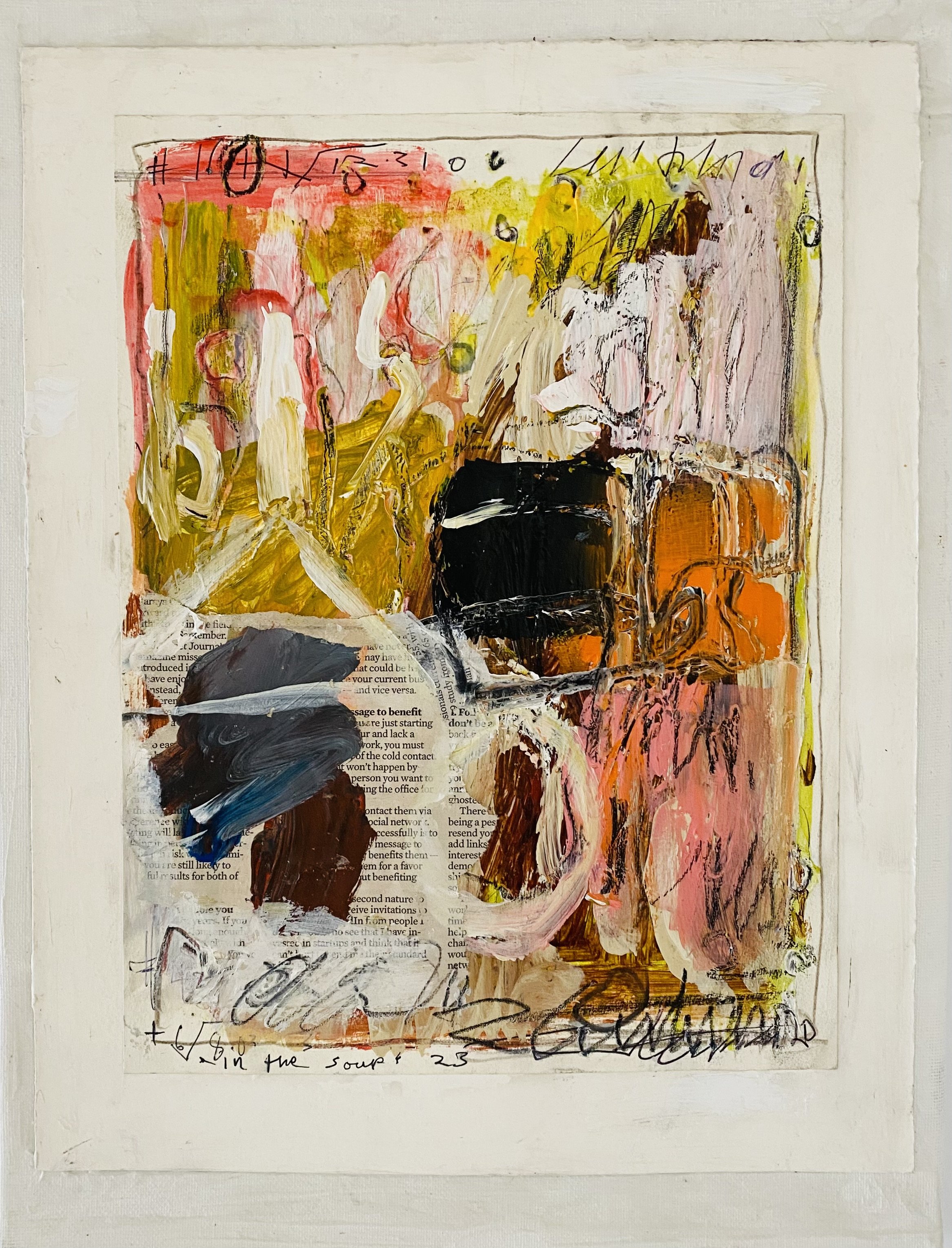 Ralph Turturro, All In The Soup, 16" x 12", mixed media on paper, mounted on canvas, 2026
