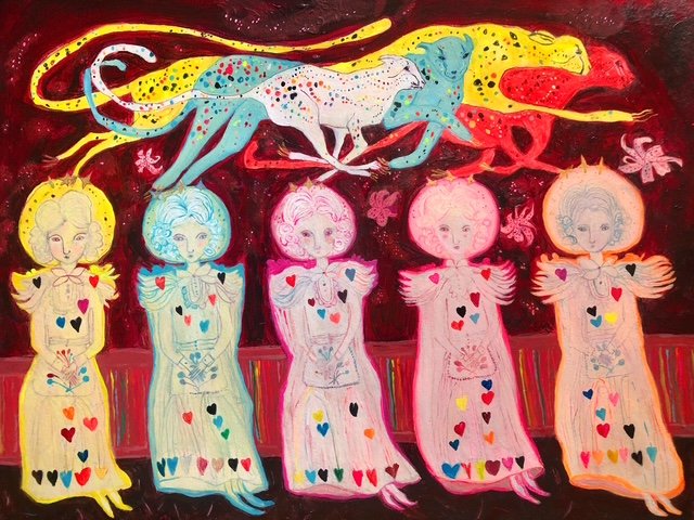 At The Lecture Series, 11" x 14”, acrylic on paper,
2024