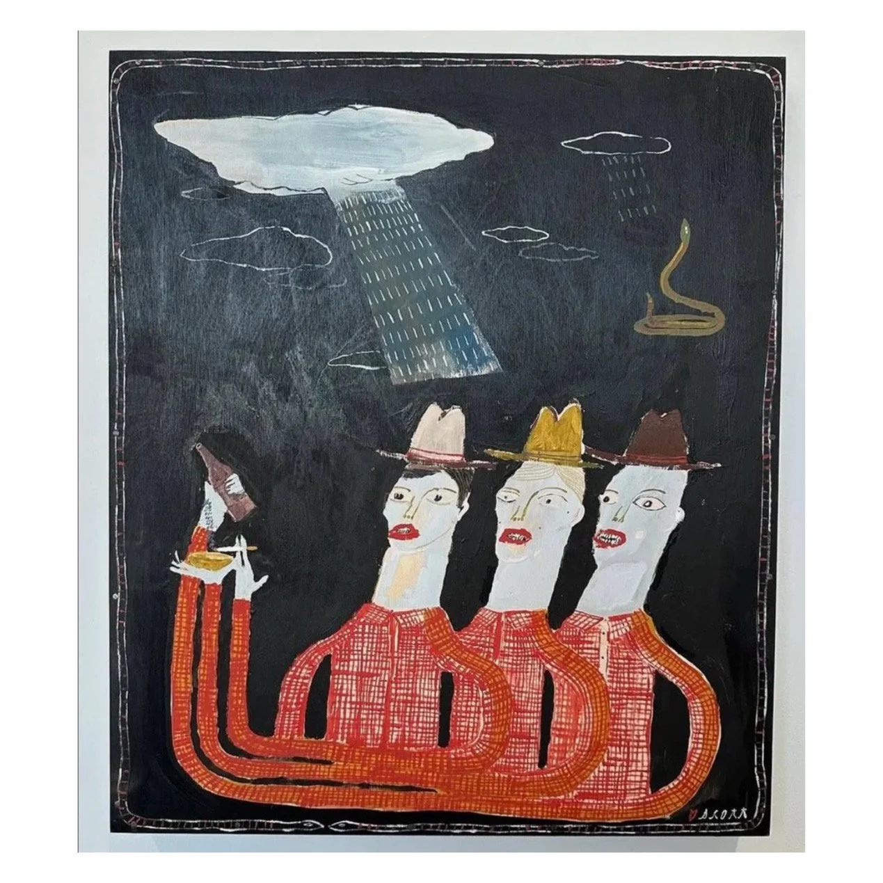 Scott Ackerman, Some Days, 21” x 18", acrylic on wood, 2023
