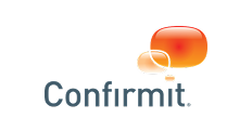 Logo for Confirmit med tekst og en grafisk boble