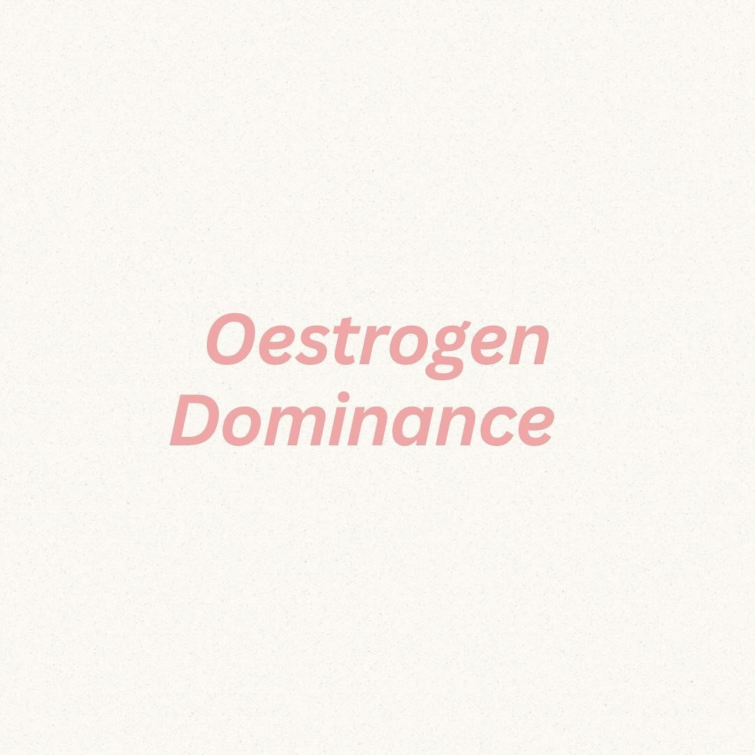 Oestrogen dominance is a term used when oestrogen is high relative to progesterone. 

Oestrogen dominance is present in the perimenopause when oestrogen levels are 3-4 times higher than usual as we start to ovulate less. When there is oestrogen domin