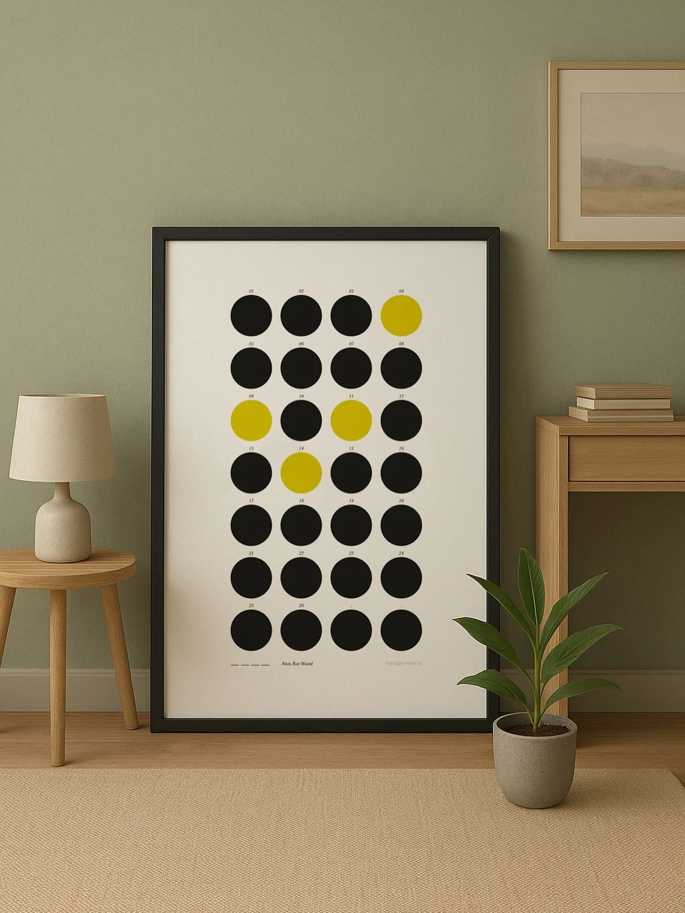 New print: Our Hidden Dots prints conceal secret messages in every pattern, minimalist, curious, and a little bit odd.
Can you decode the design?
#HiddenDots #TheOddPrintCo #MinimalistDesign #SecretArt #GraphicPrints #ModernArt #WallArtGoals