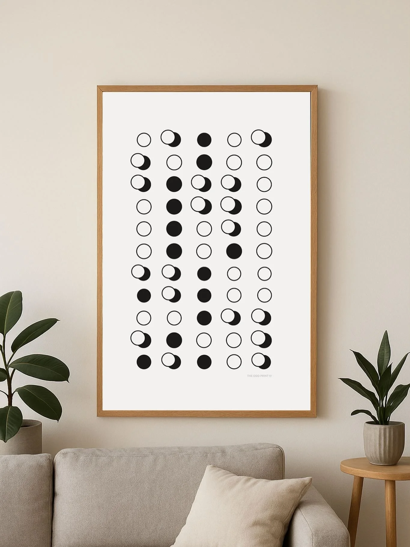 Ramping up the difficulty today with our Hidden Dots prints conceal secret messages in every pattern &mdash; minimalist, curious, and a little bit odd.
 Can you decode the design?

#HiddenDots #TheOddPrintCo #MinimalistDesign #SecretArt #GraphicPrint