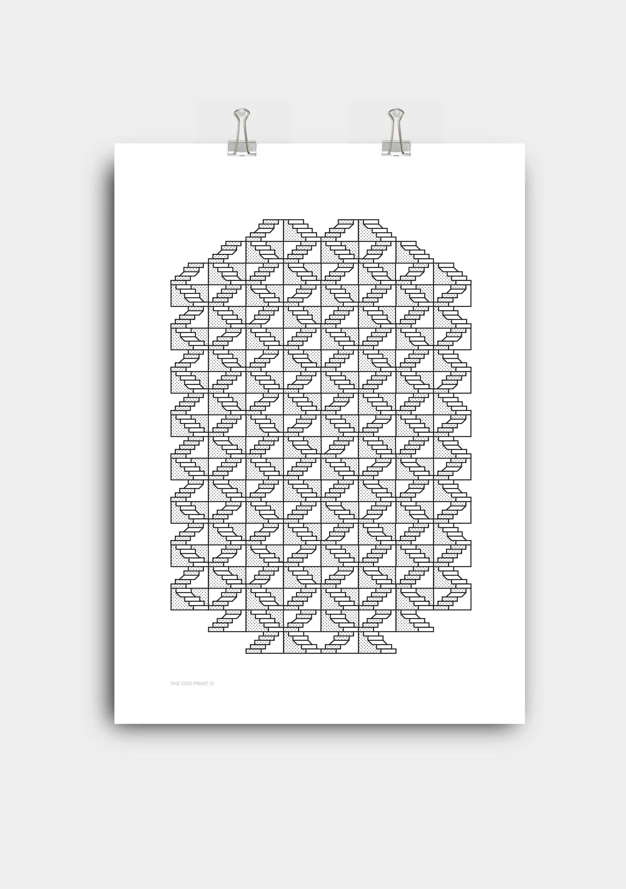 Stair Which Way Print | Hidden Message
