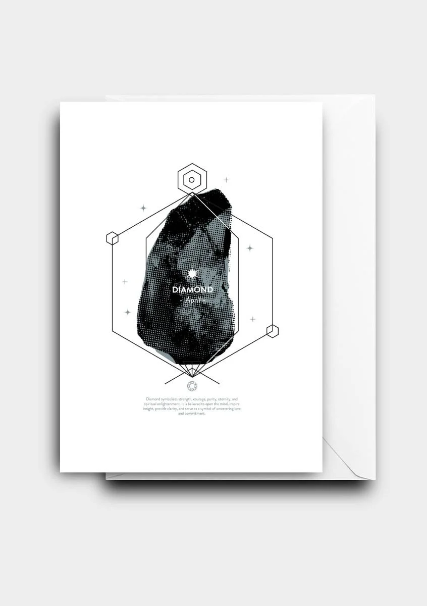 April | Birth Stones Greeting card