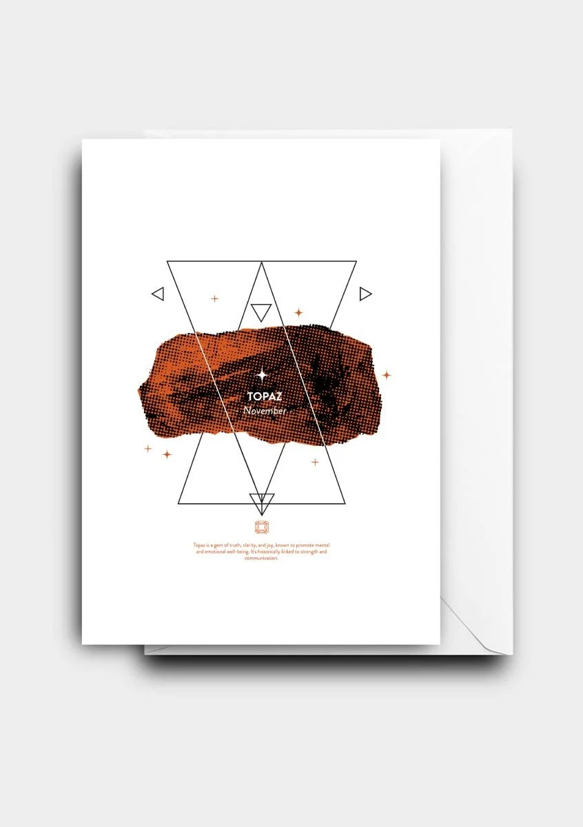 November | Birth Stones Greeting card