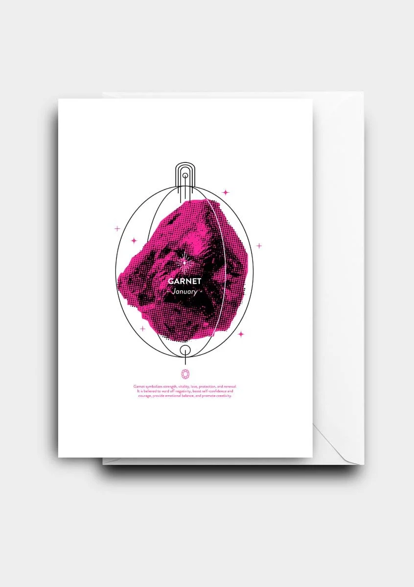 January | Birth Stones Greeting card