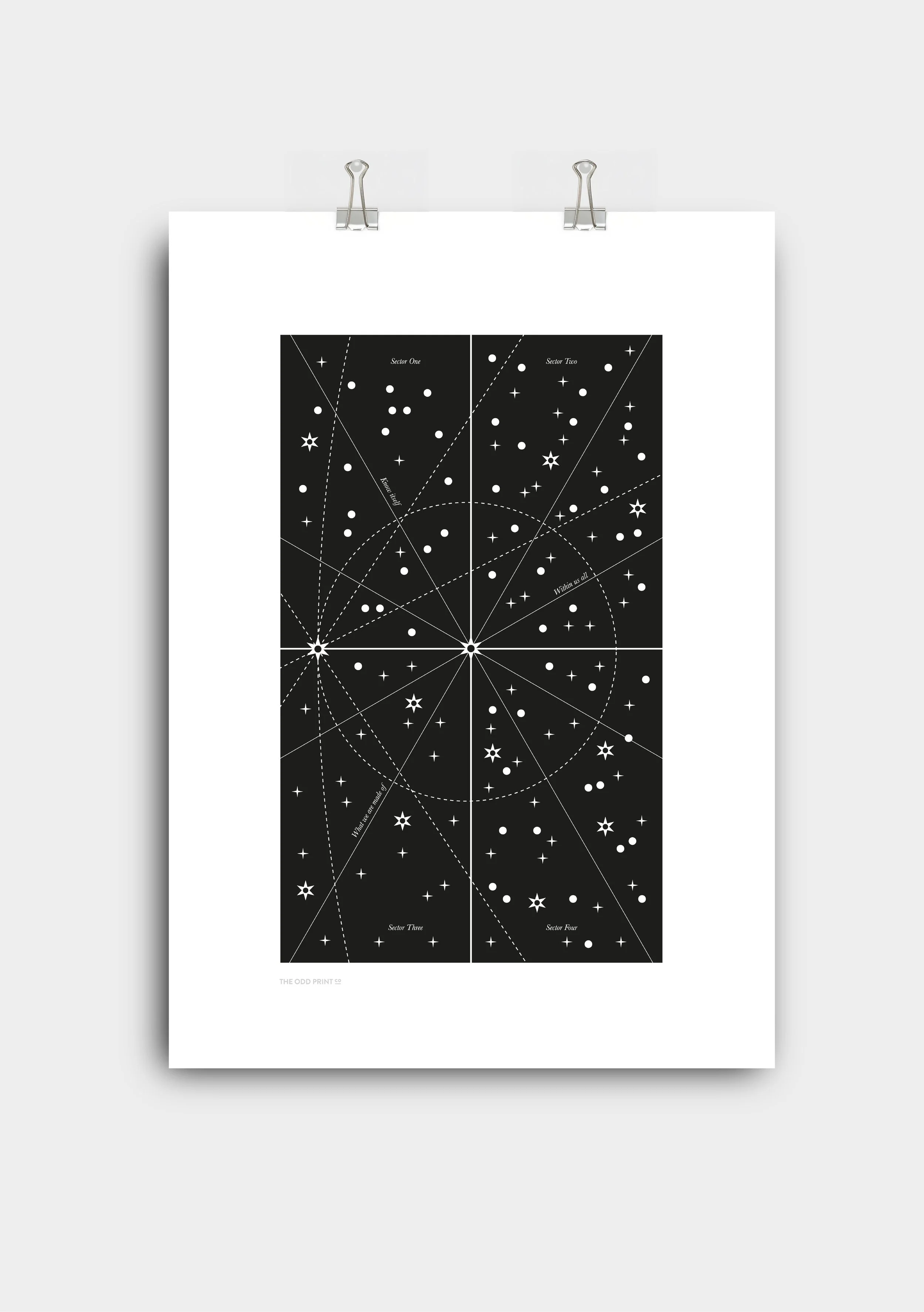 Star Mapping Print | Hidden Message