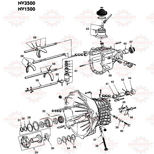 Getrag 290 NV3500 3rd Design Transmission Rebuild Kit for GM Chevy 1991-1995 