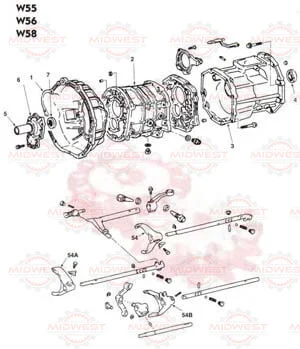 W55 Exploded View Rebuilt Units & Parts - Toyota W‑Series Manual Transmissions