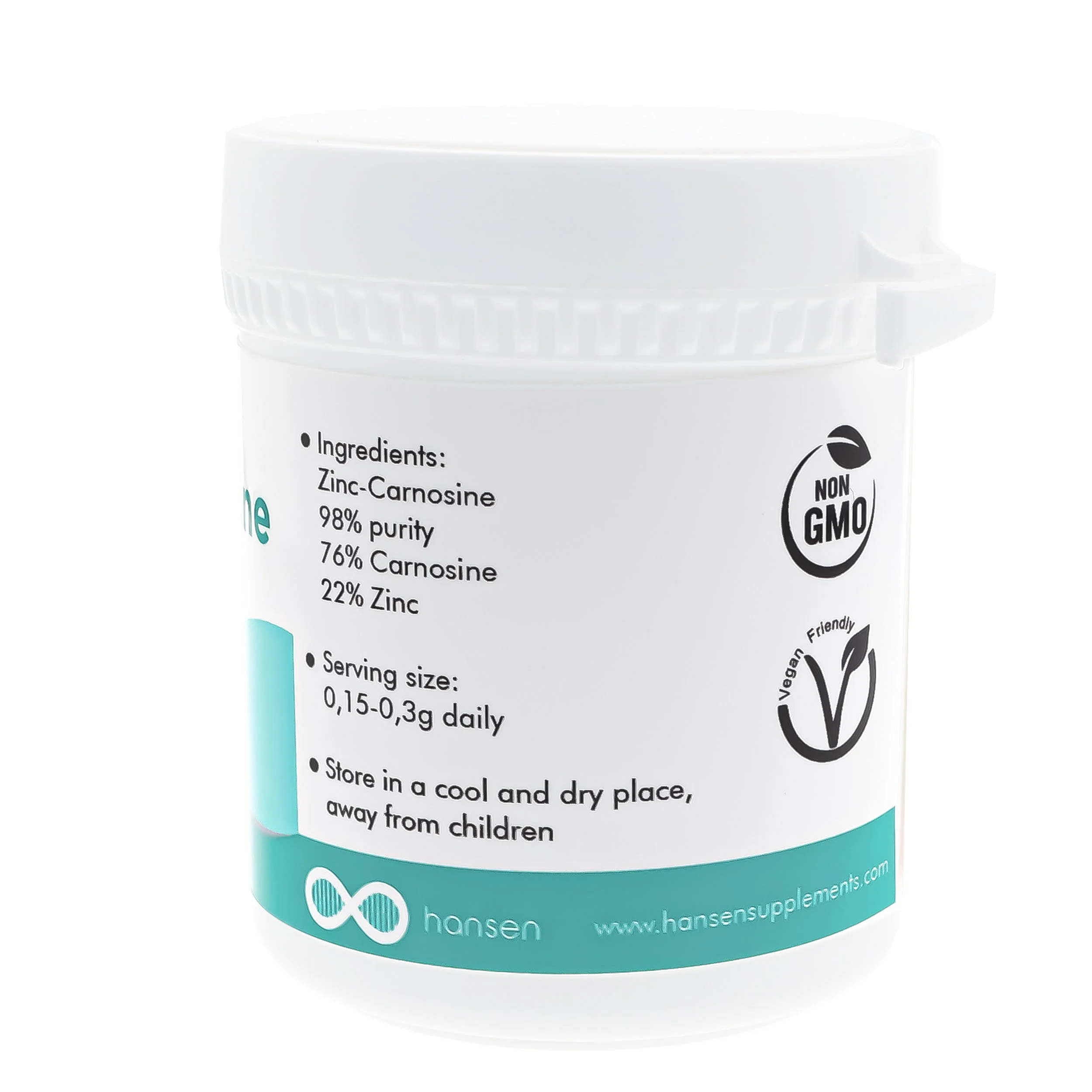 ZincCarnosine 98 powder 20g (1.90€/g) — Hansen Supplements Pure