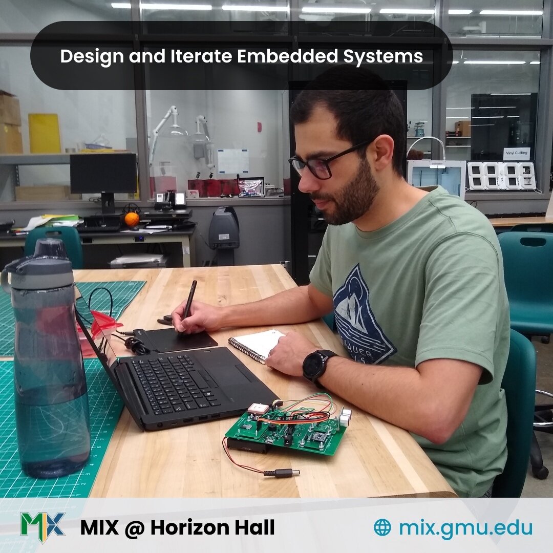 This SYST student is applying concepts learned in class with an Arduino-based development board. 
#systemsengineering #arduino #makerspace #madeinthemix #electricalengineering #embeddedelectronics #computerengineering #rasberrypi #maker #gmu #mason