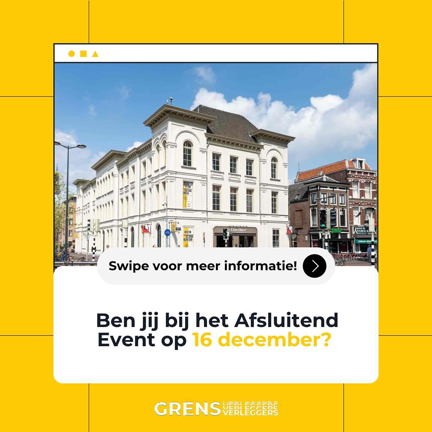 Ben jij erbij op 16 december? Laat je inspireren door de Grensverleggers van deze ronde. Aanmelden via de link in bio!