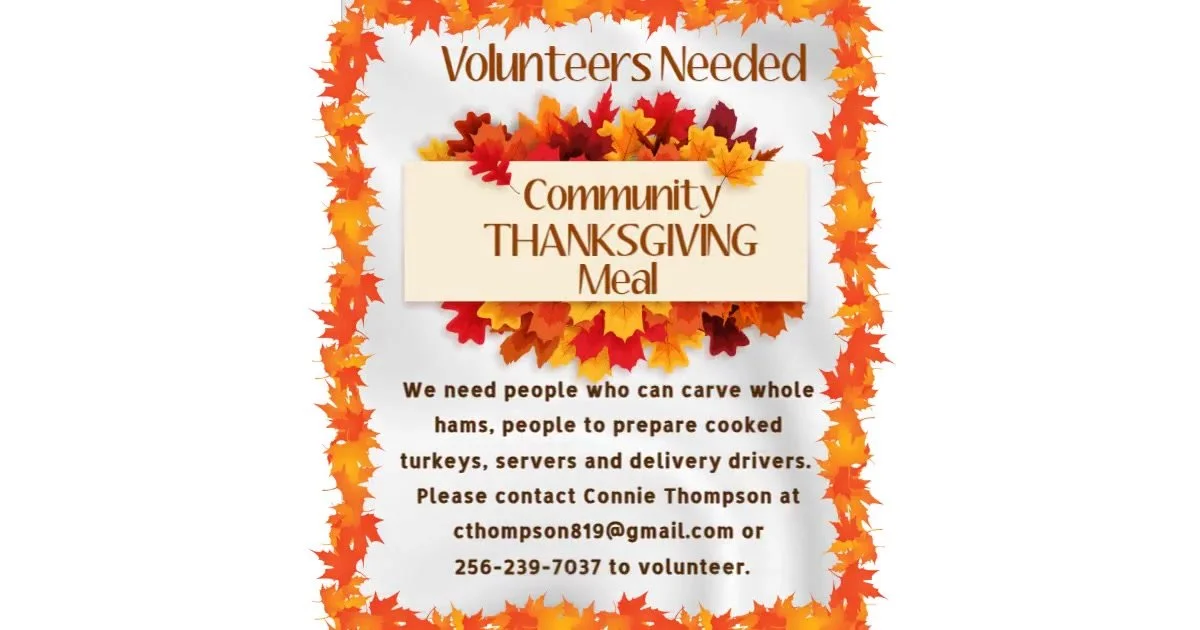 Short Thanksgiving Volunteers Needed .jpg