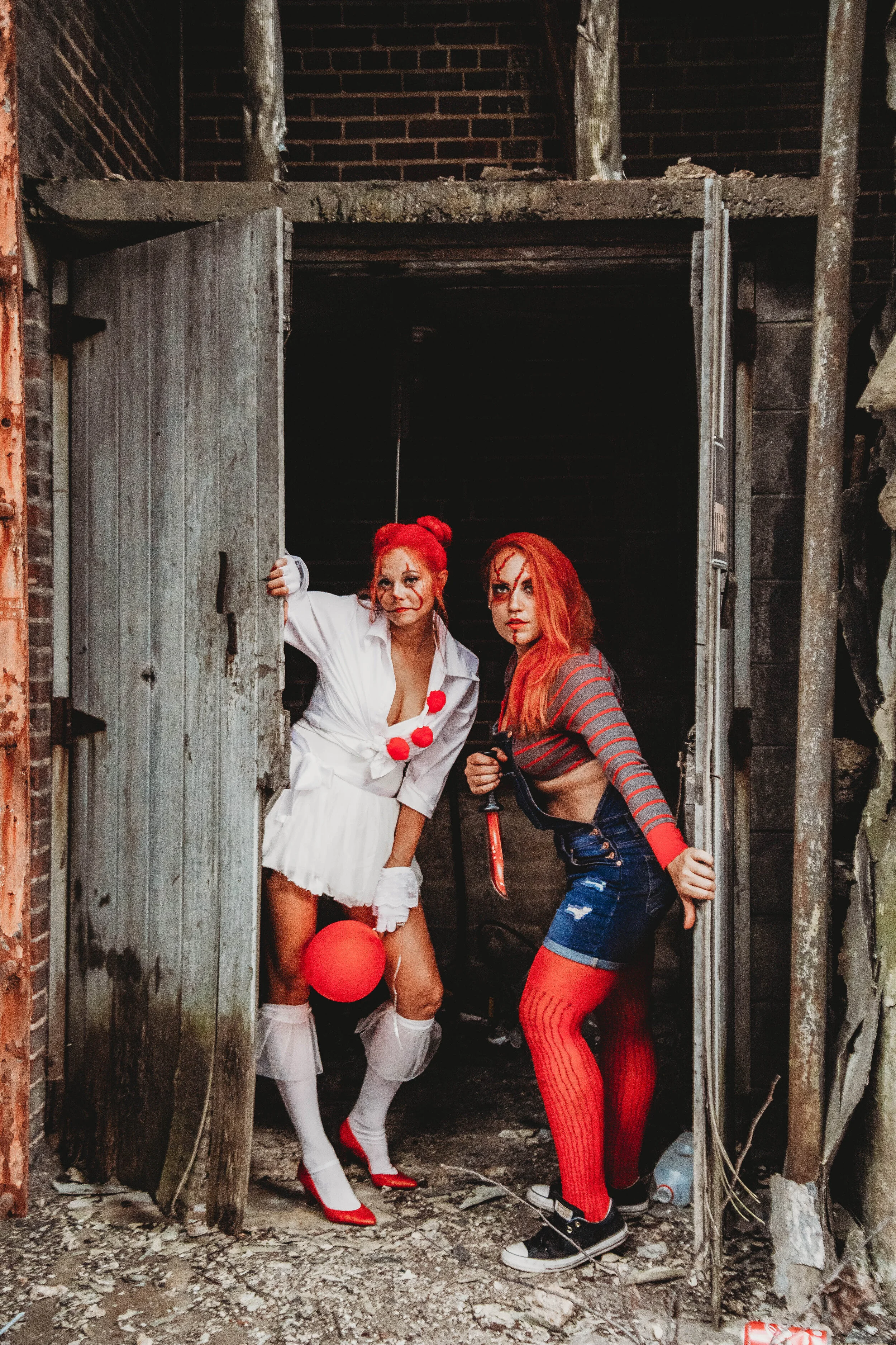 Katelyn Crawford, as Chucky &amp; Amber Simpson as Penny Wise.