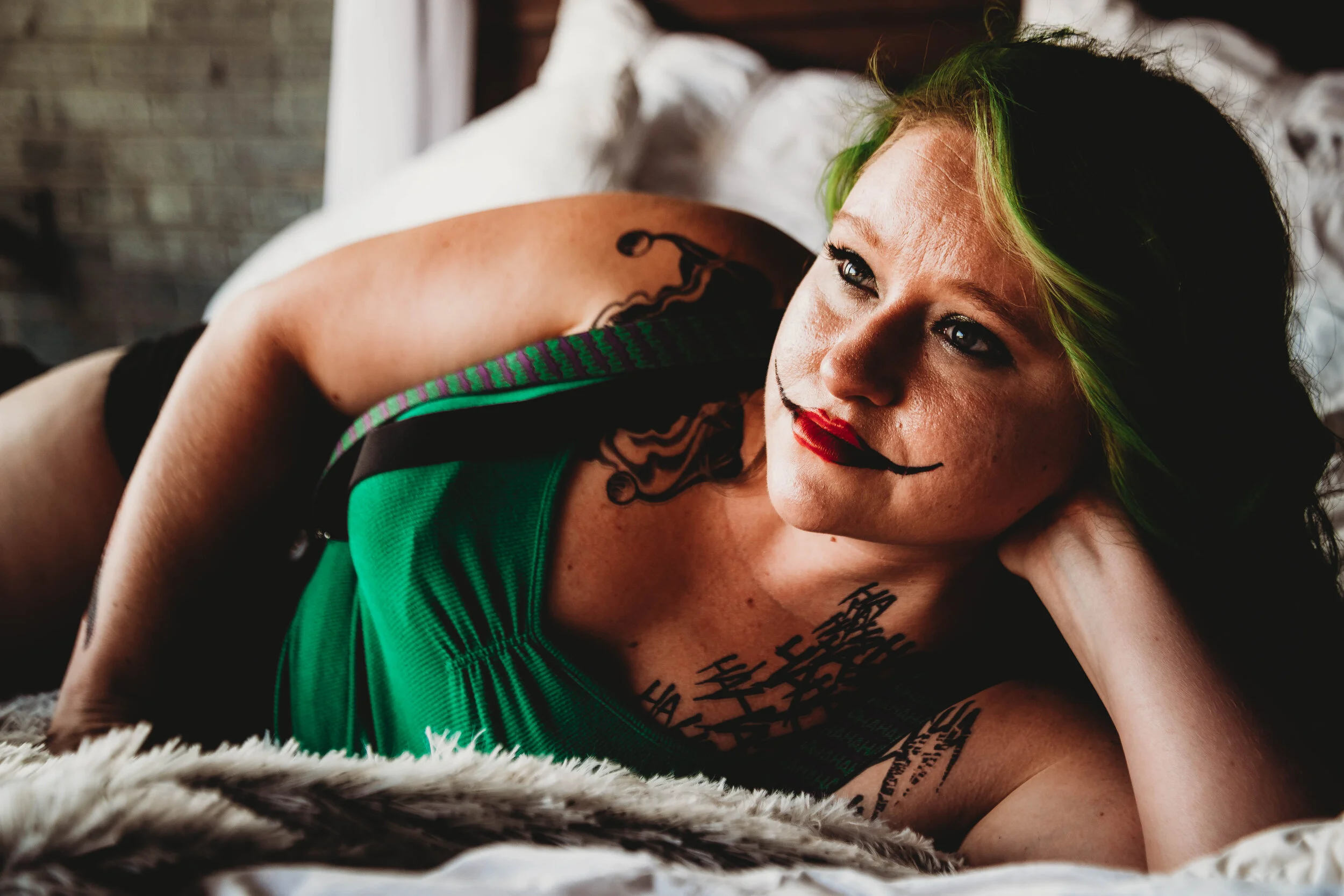 Ashley Gravitt as The Joker.