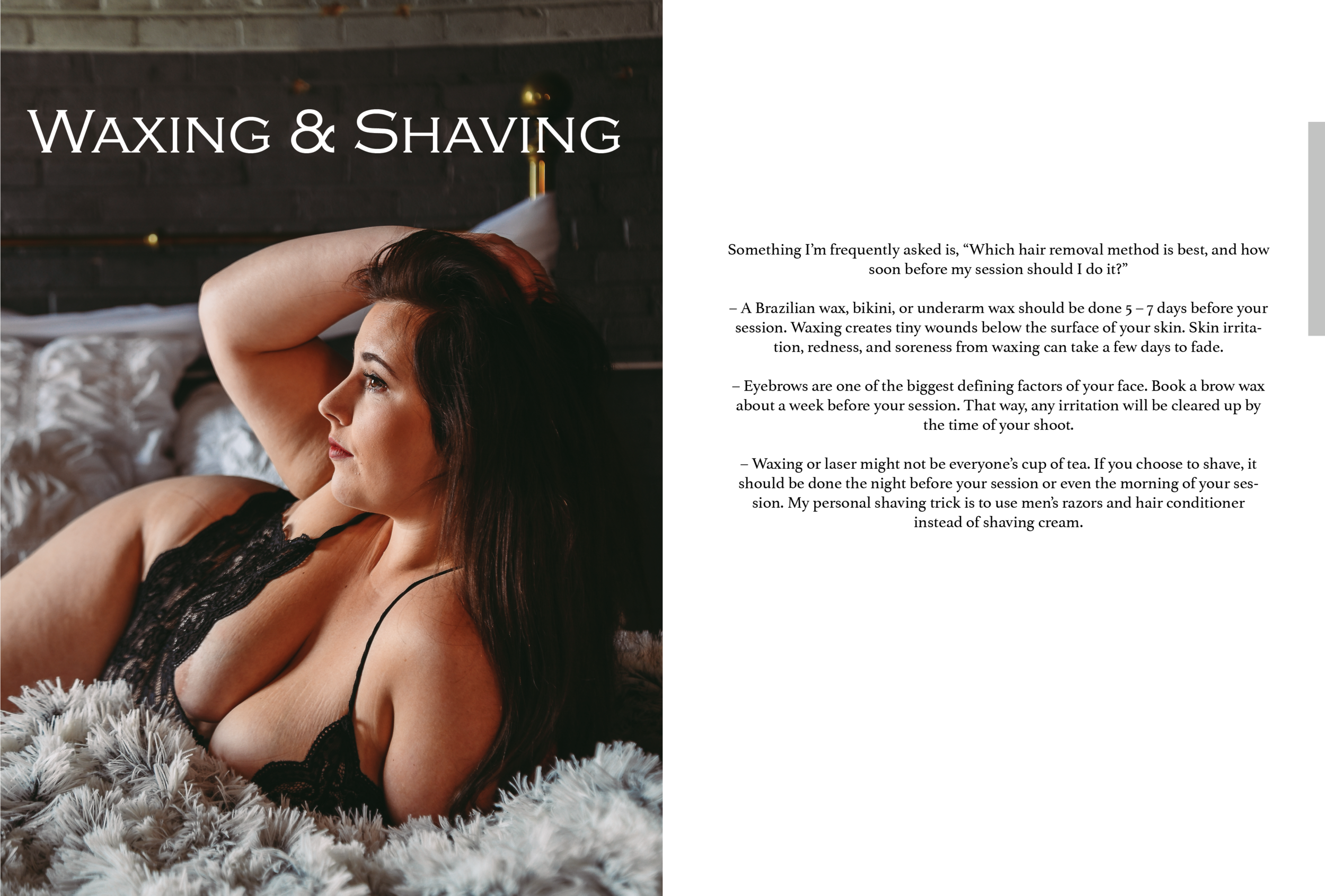 Click on this image to see our boudoir outfit inspiration board.