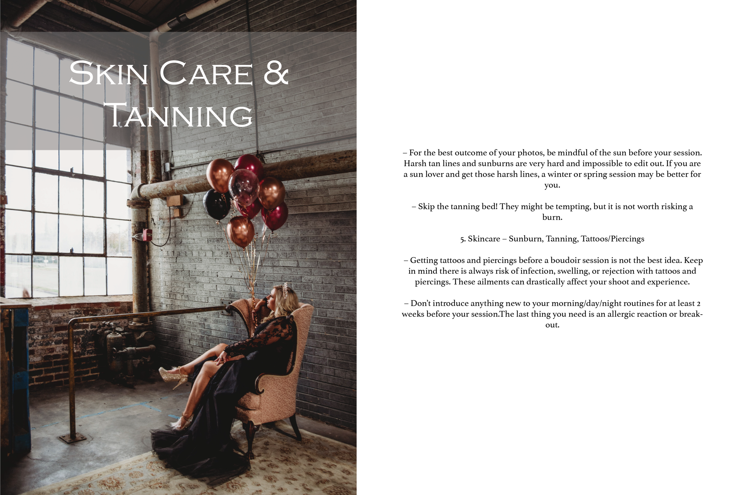 Click on this image to see our boudoir outfit inspiration board.