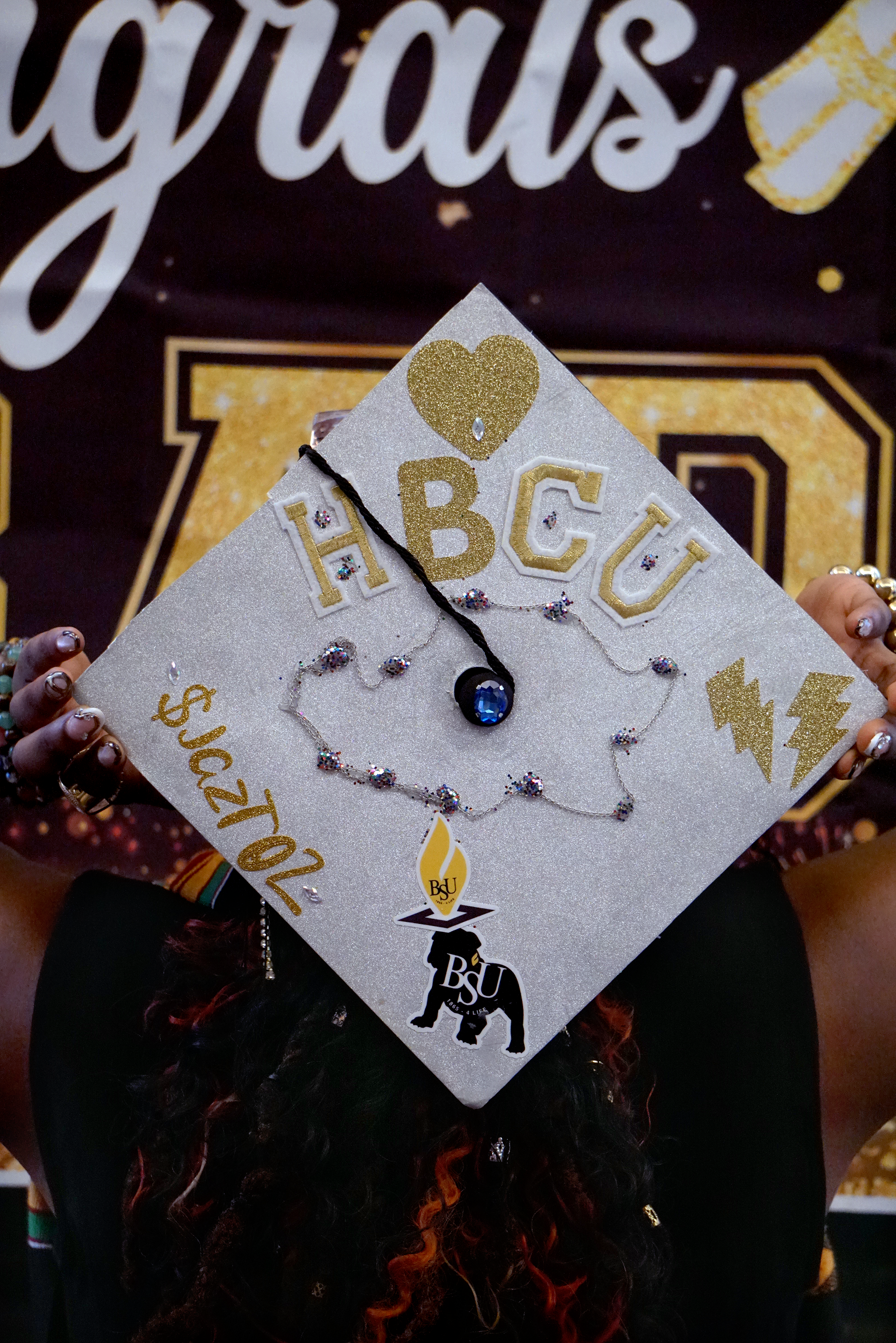 graduation photography of grad cap and gown