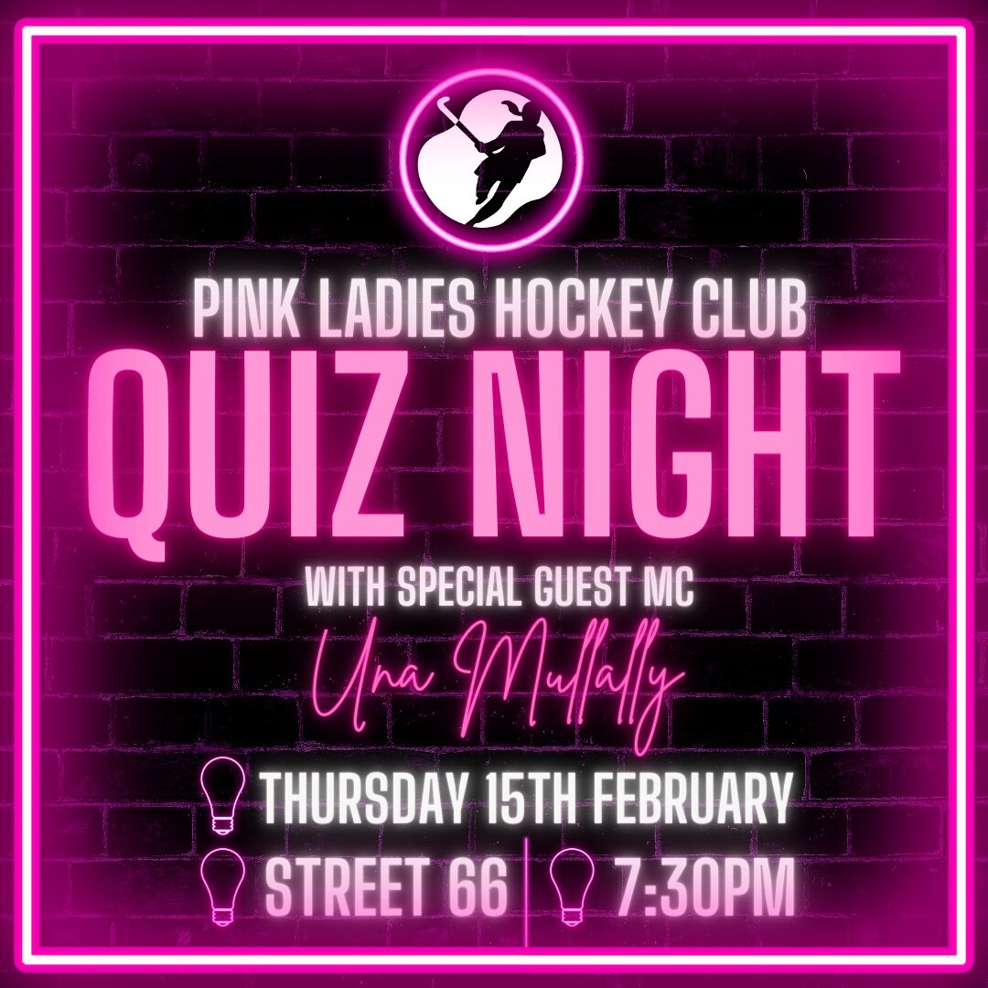 WE BACK! 

The Pink Ladies Annual Fundraiser Quiz returns on Thursday 15th February to its spiritual home of @street66dublin from 7:30PM&hellip; hosted by @unamullally, it&rsquo;s gonna be a whole lotta fun with prizes to be won! Teams of 4 people, &