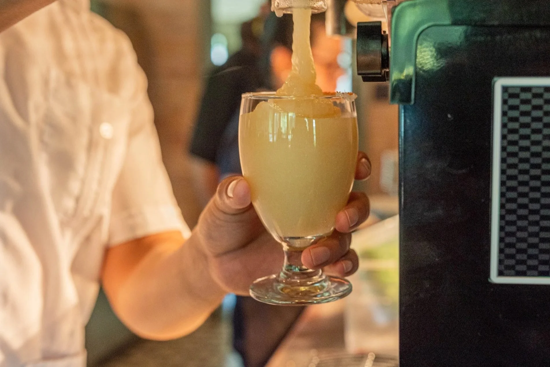 Cool off with a frozen margarita! Refreshing, vibrant, and always a guest favorite at the Swoop House.