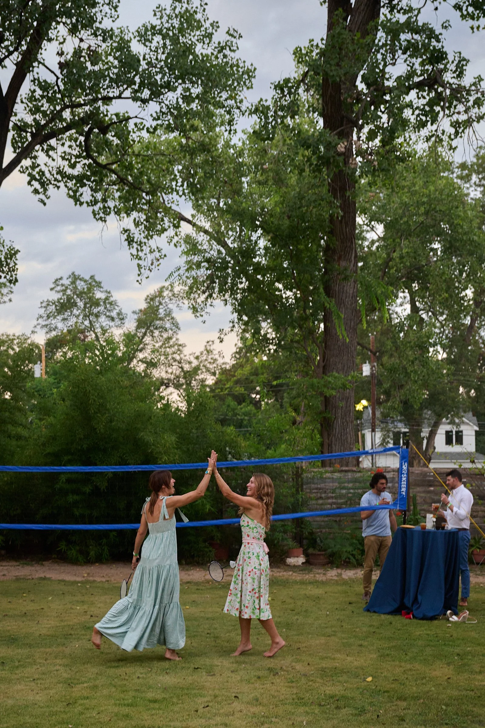 Add a touch of charm to the outdoors with lawn games such as croquet, bocce ball, cornhole, life-sized Connect Four, and backgammon.