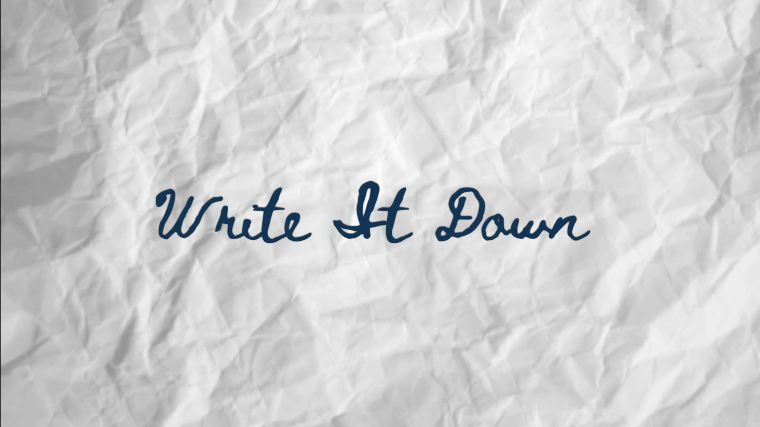 Write It Down