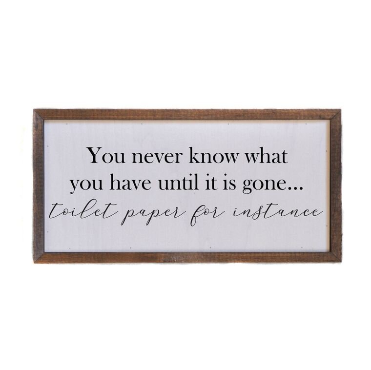 12x6 Toilet Paper For Instance Wall Sign
