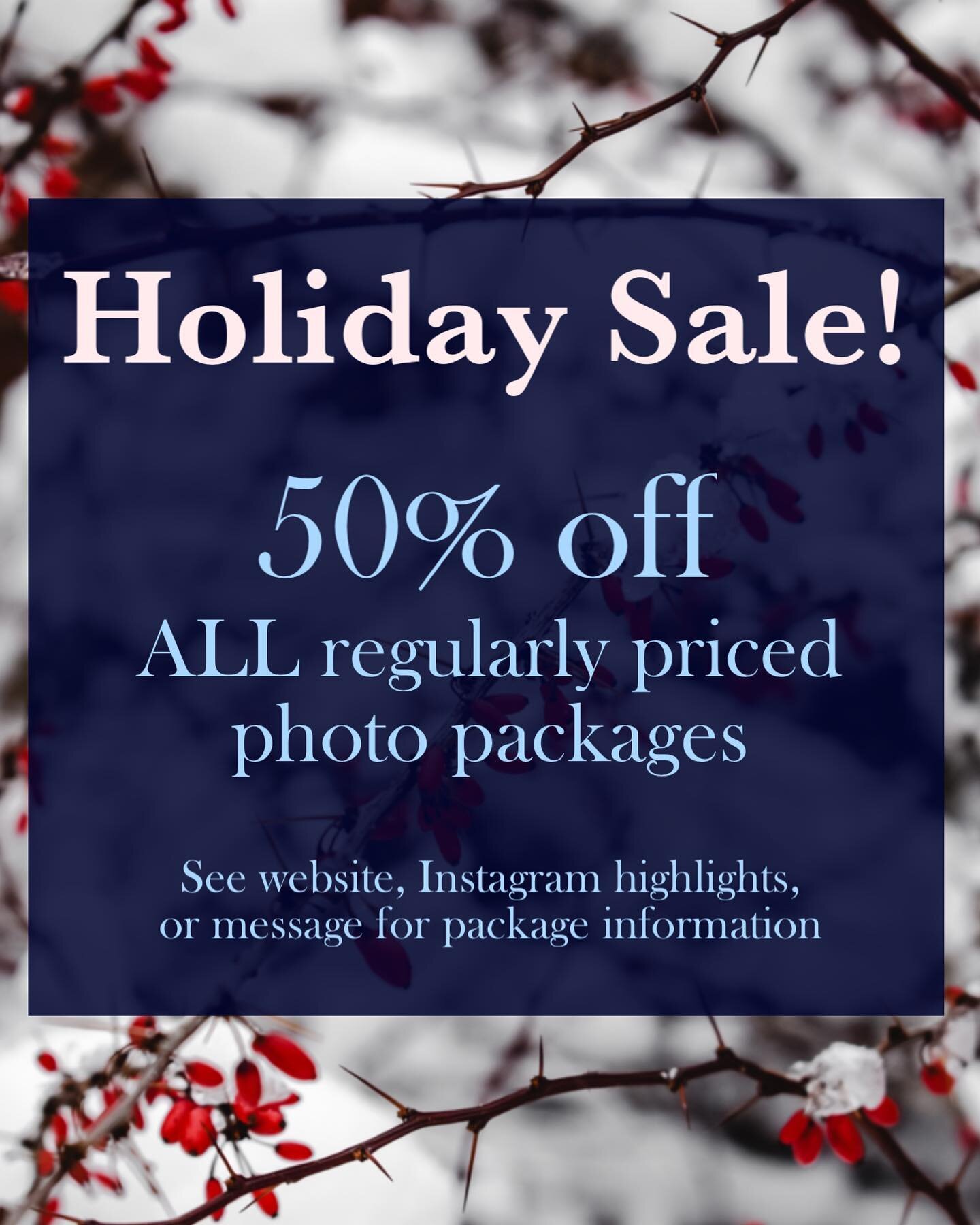 This offer will be running until Christmas so book your sessions now! First 5 people to book a shoot will also get a complimentary 8x10 framed print 💛
.
.
.
.
#holidaysale #holidaydiscounts #photography #photoshoot #mainephotographer