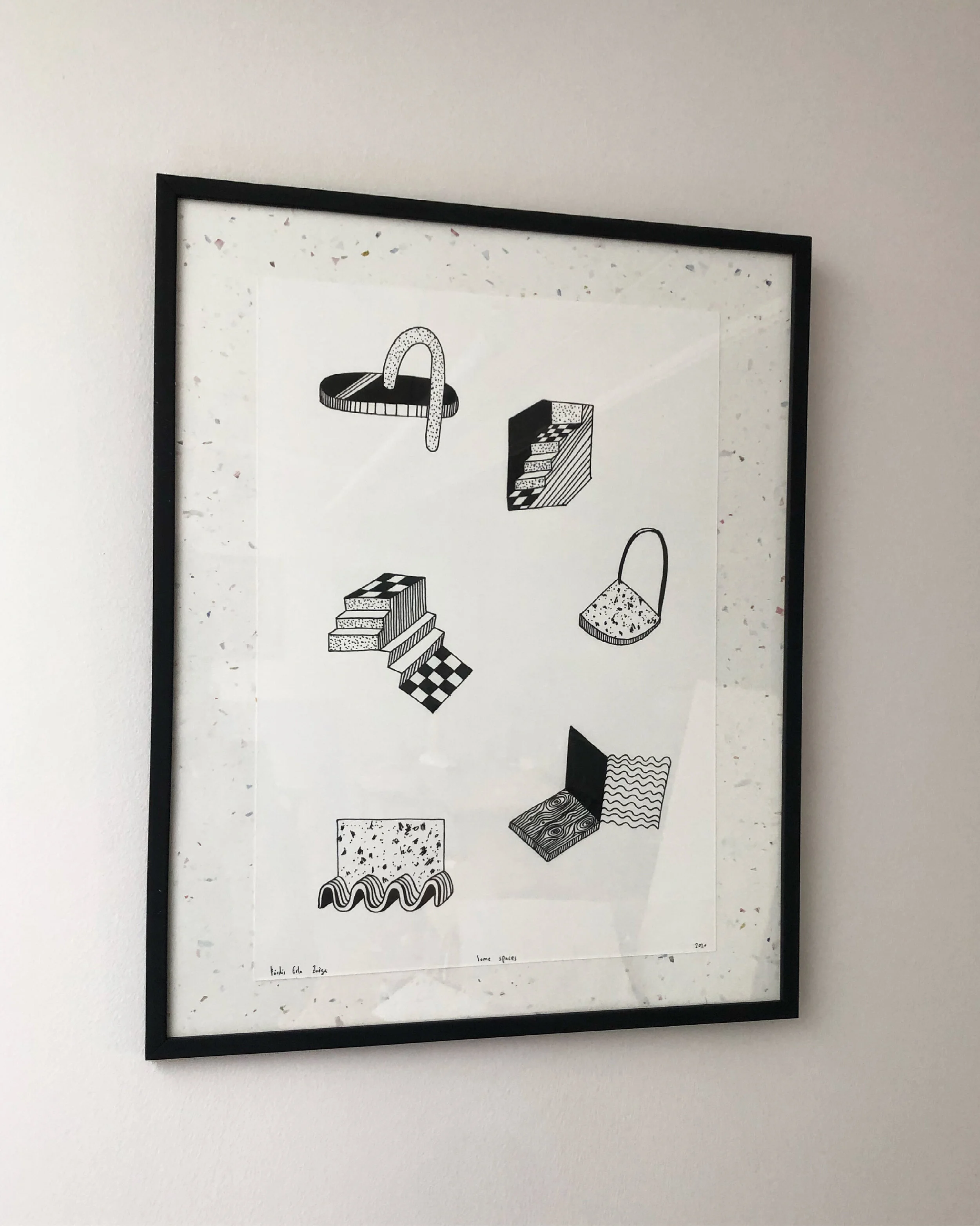 Some spaces - 2020, 40cm x 50cm, Drawing on paper - 65.000kr
