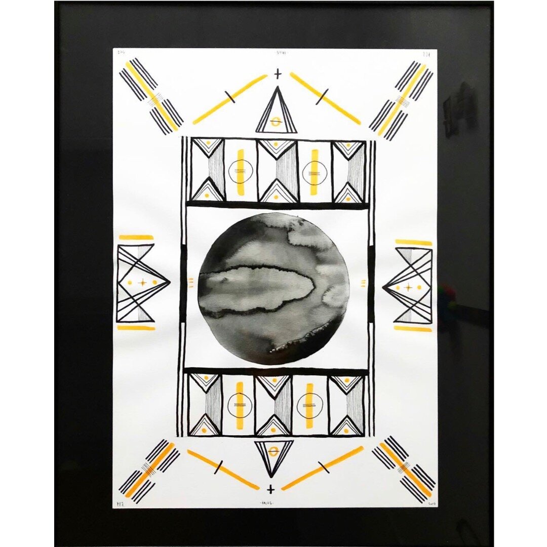 Örlög - 
2018,
Watercolor, pen, ink and lack on paper,
40cm x 50cm - 

65.000kr