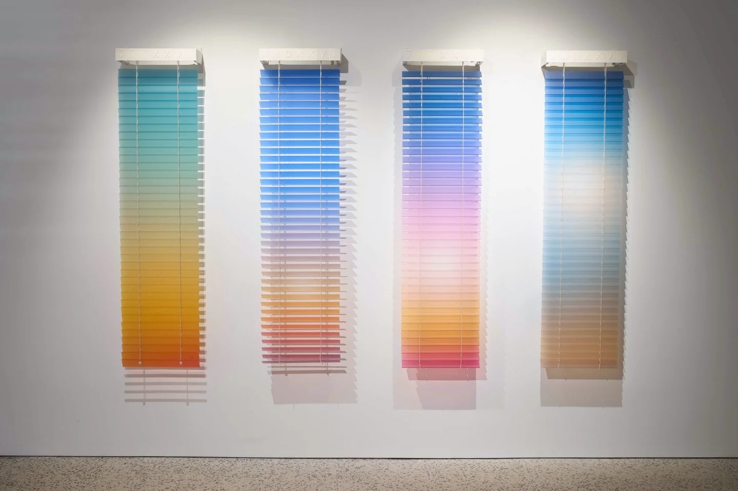 Forecast:
C̅I̅I̅XXVI
MMMXXVI
V̅I̅I̅XXVI
MMCXXVI

2026

Venetian blinds, satin acrylic glass, UV print, 3D print.

Part or Domestic Sci-fi @bergcontemporary 👀

#myndlist #art #contemporaryart #interiordesign #venetianblinds