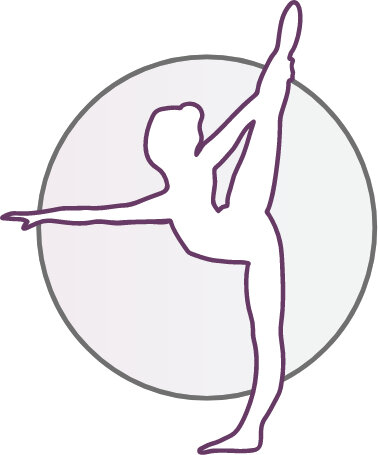 Illustration of child stretching and performing skill