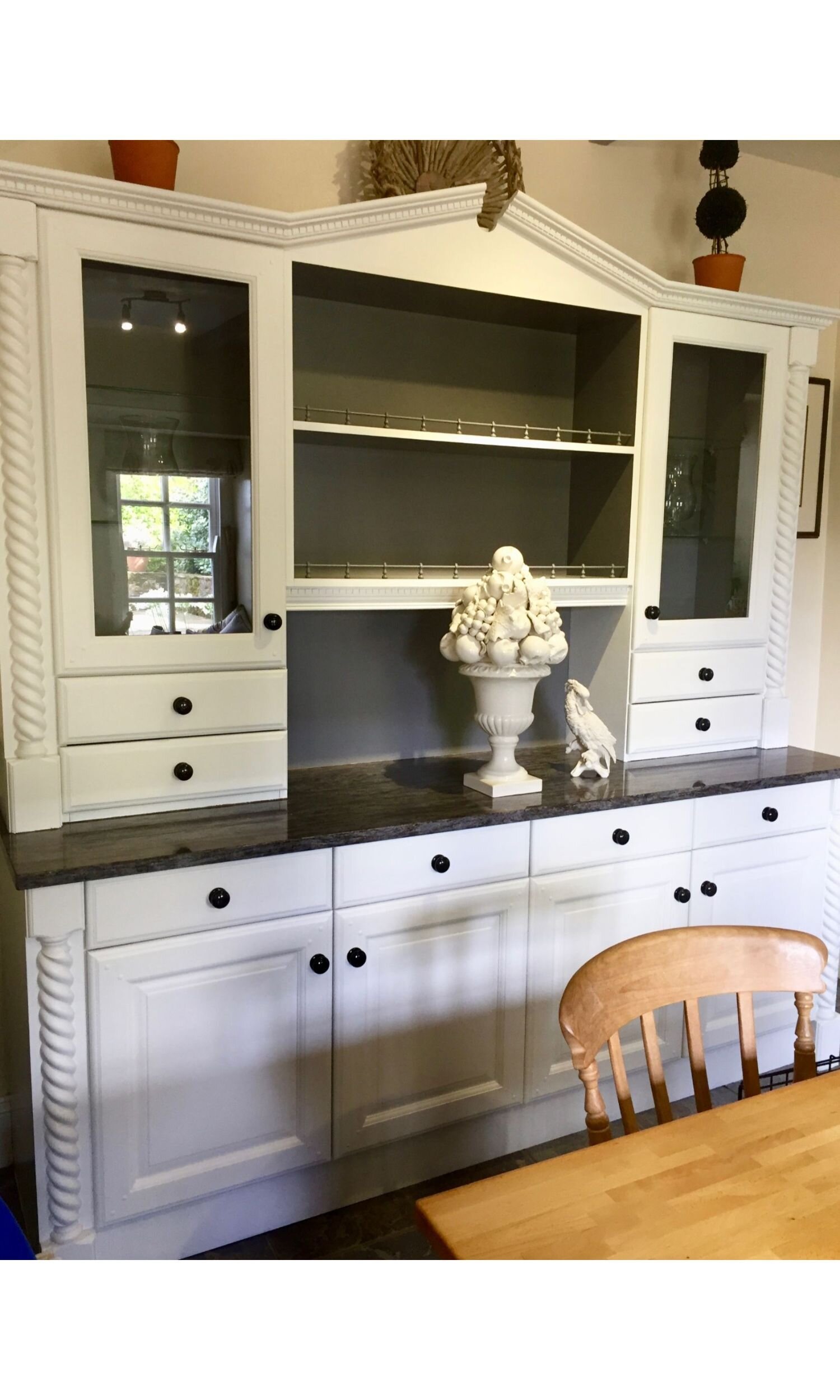 19b North Yorkshire, oak dresser hand painted and with new black cermic handles.jpg