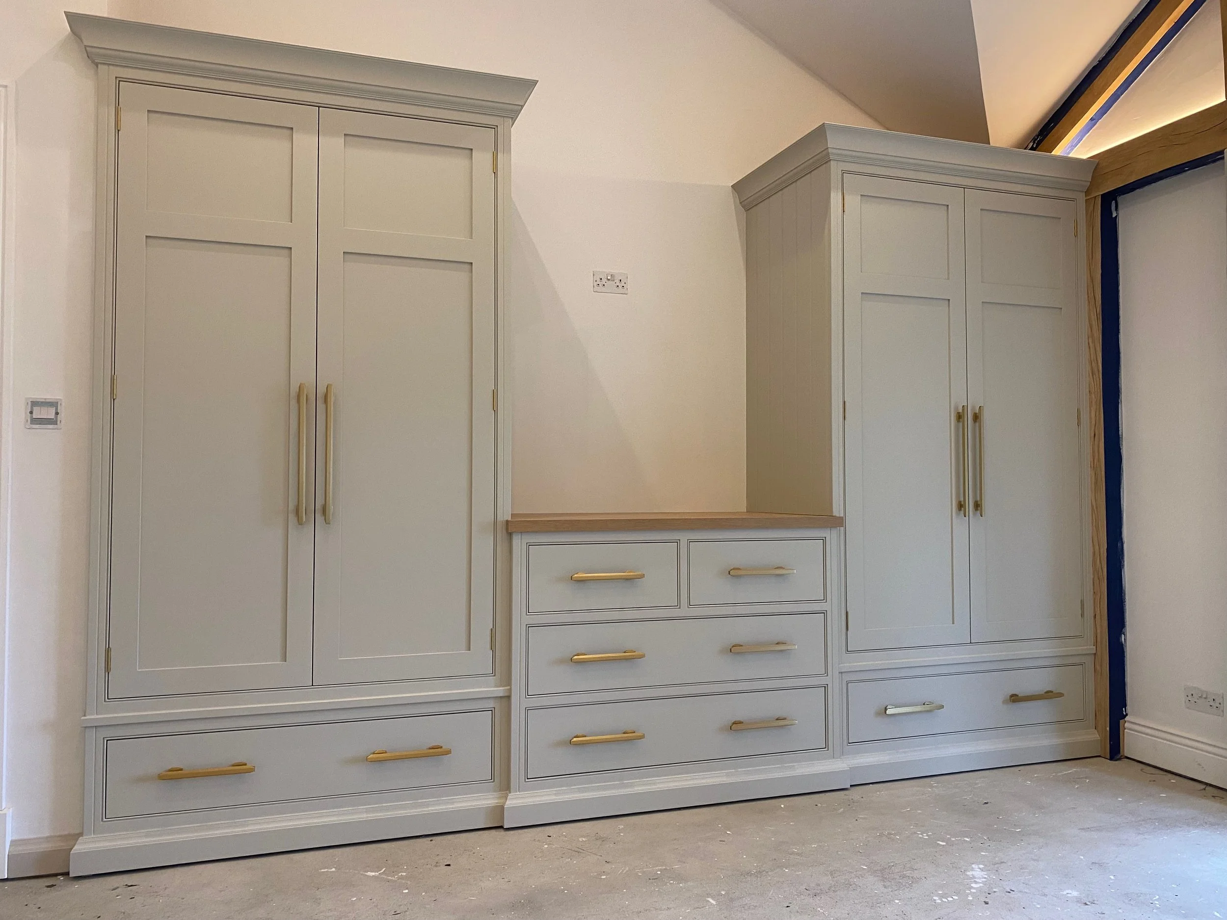 Stunning bedroom furniture by Cutler & Berry, hand painted by Nicola Larsen in Benjamin Moore paint in Surrey