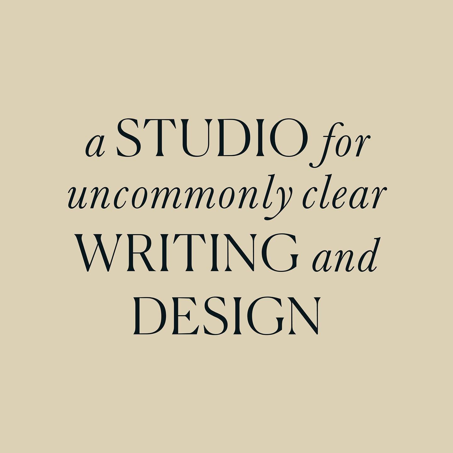 New brand, who dis? 👋
We&rsquo;re a studio for uncommonly clear writing and design. Nice to meet you!