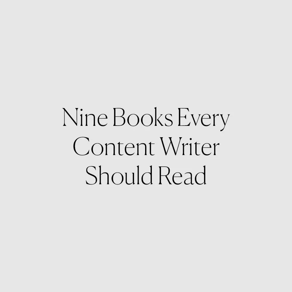 Nine Books Every Content Writer Should Read