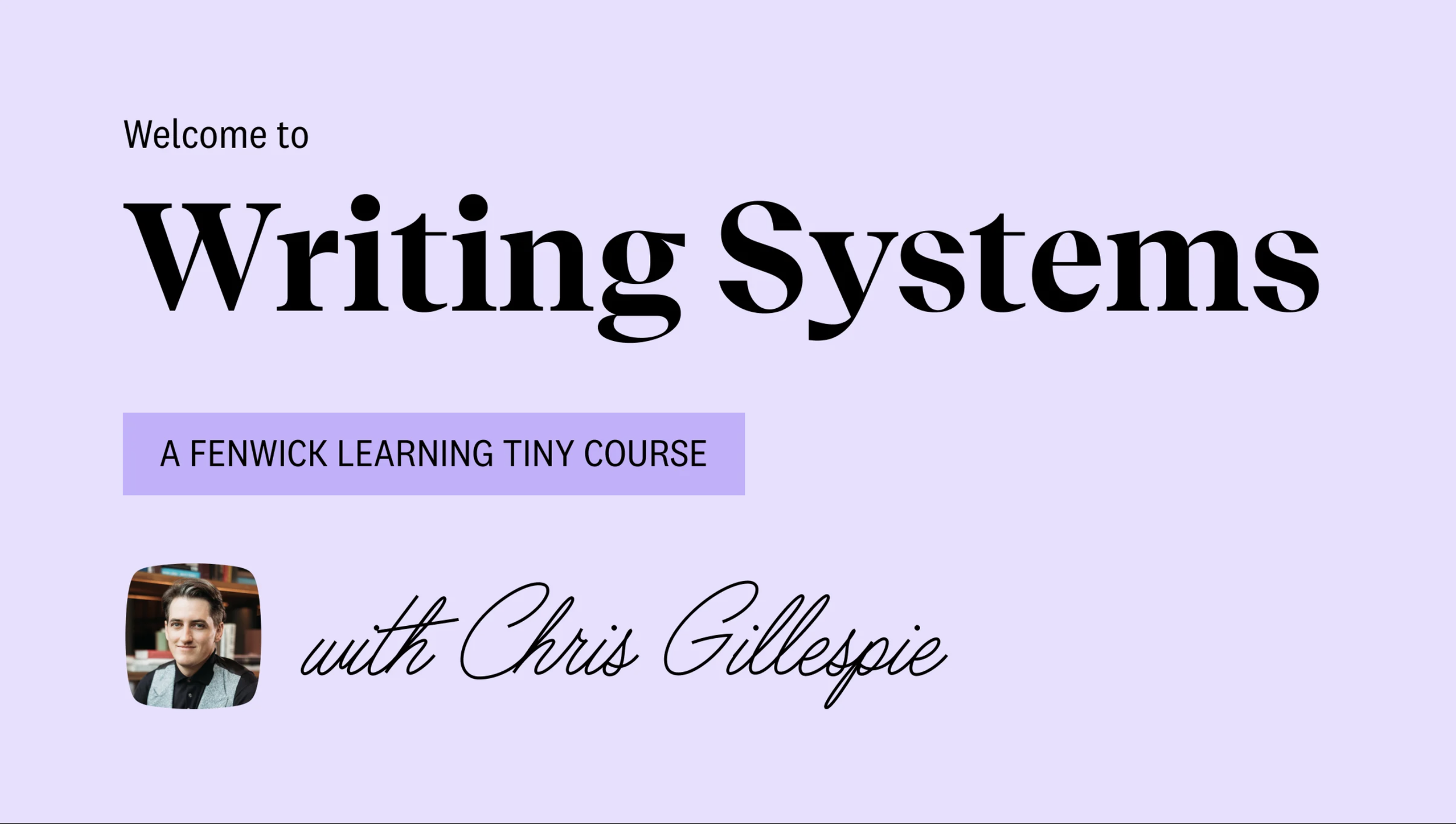 Writing Systems