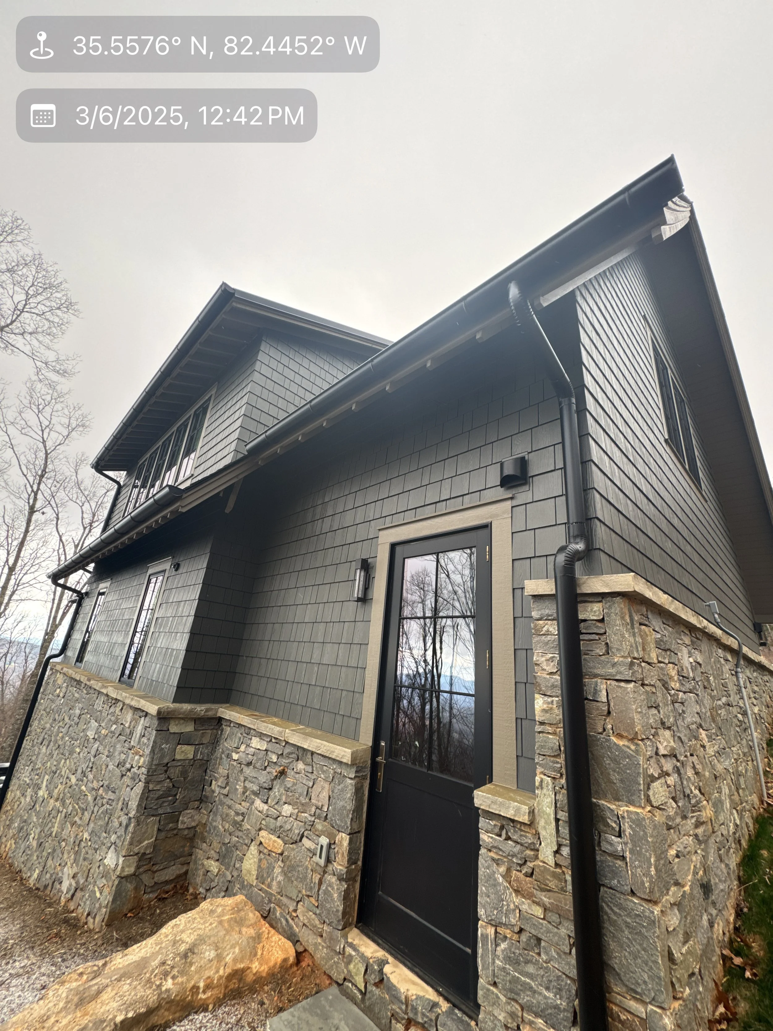 Half Round gutter and ShurFlo gutter installation in the Southcliff neighborhood of Fairview, NC