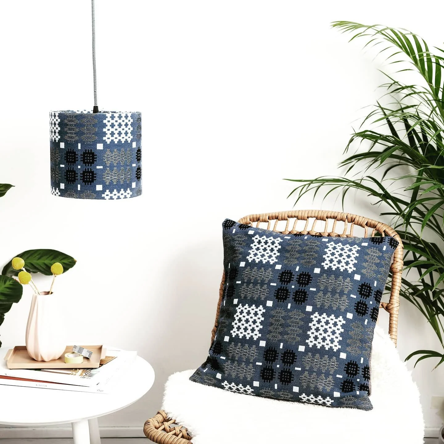 We are pleased to introduce you to Gwenno Jones..

Originally from Groeslon, Caernarfon, and now based outside Bala; Gwenno, a farmer&rsquo;s wife and mother to three girls, works primarily with Welsh tapestry cloth to create pieces for the home with