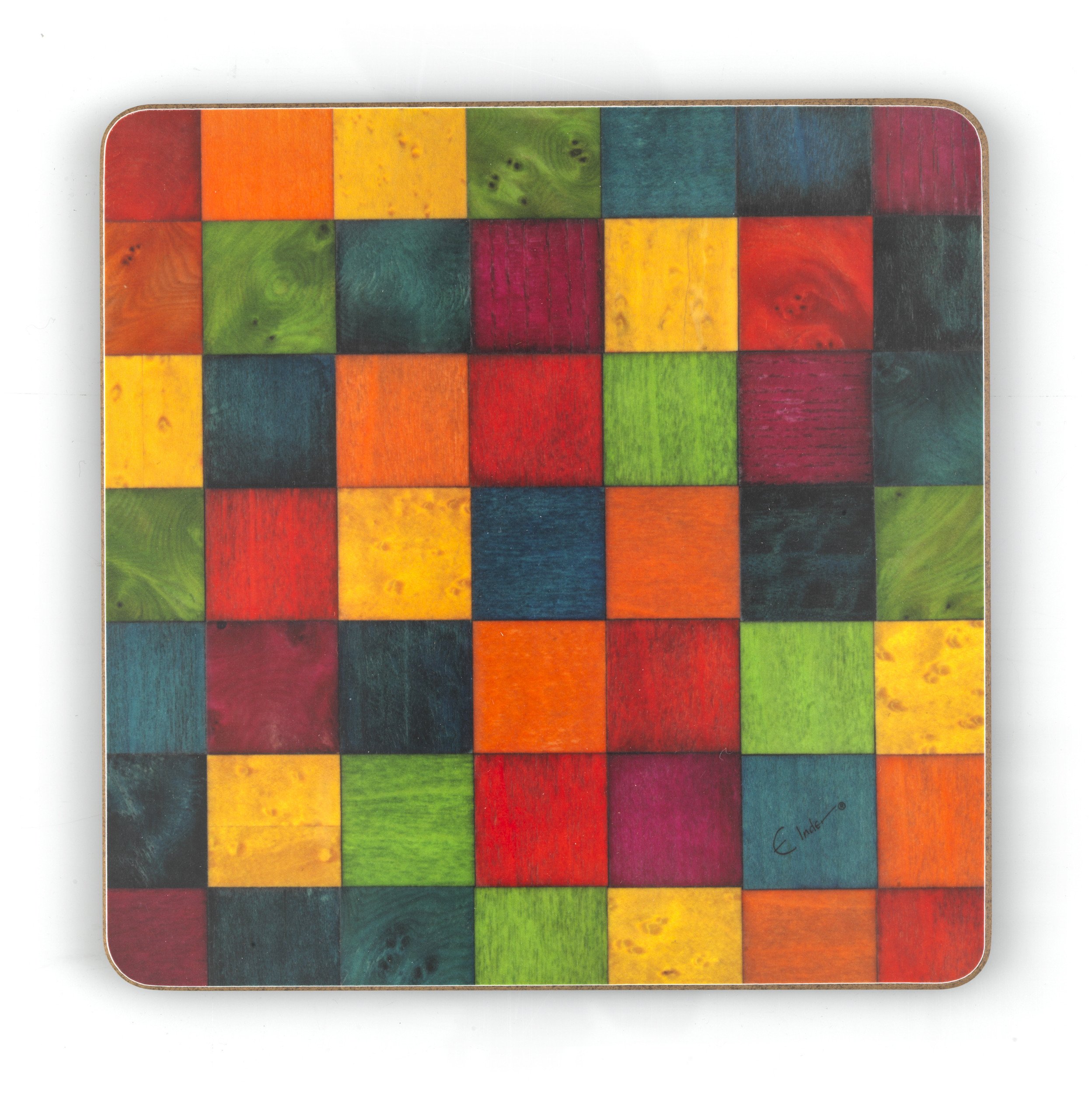 HARLEQUIN OR RAINBOW Teapot Stand Square or Round