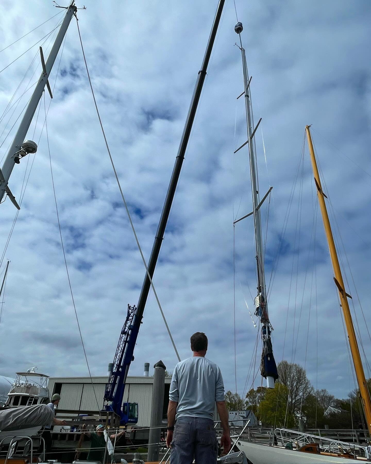 Threading the needle today at Bristol Marine